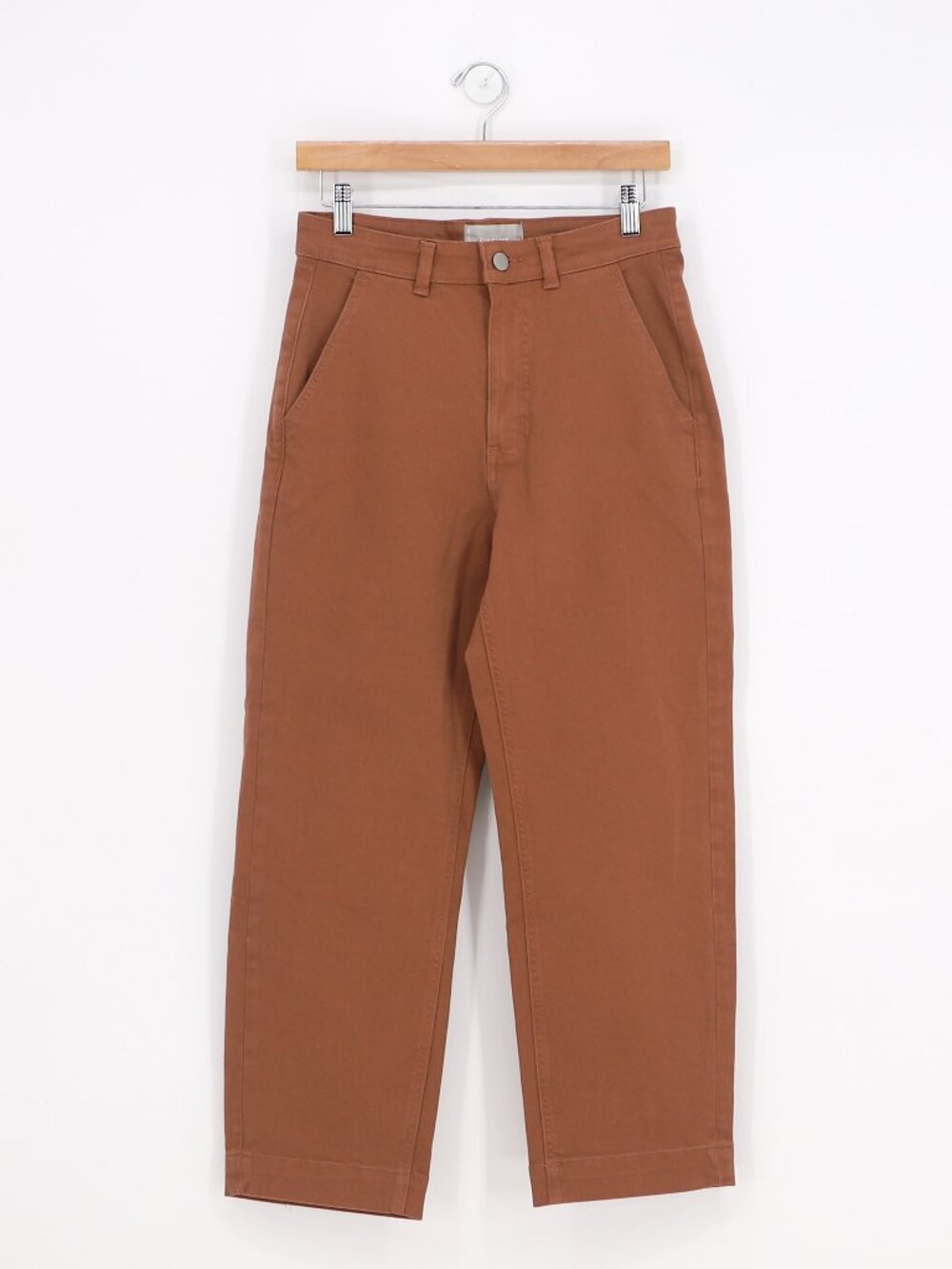 EVERLANE The Straight Crop Pants in Rust Brown Size 8